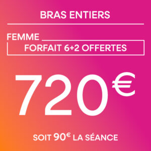 Bras entiers - Forfait 6 séances + 2 offertes