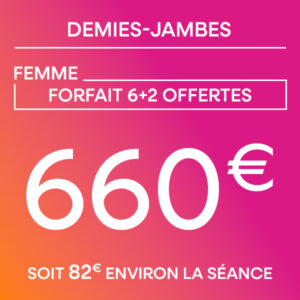 Demie jambes - Forfait 6 séances + 2 offertes