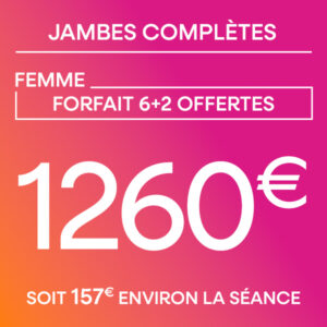 Jambes complètes - Forfait 6 séances + 2 offertes