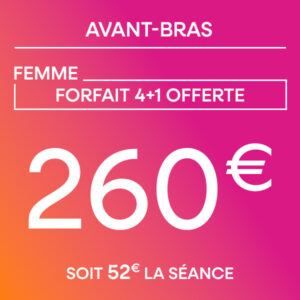 Avant bras - Forfait 4 séances + 1 offerte
