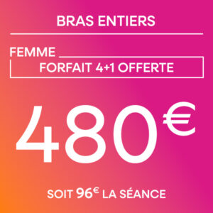 Bras entiers - Forfait 4 séances + 1 offerte