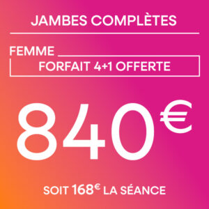 Jambes complètes - Forfait 4 séances + 1 offerte