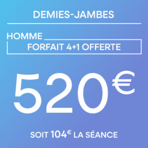 Demies-jambes - Forfait 4 séances + 1 offerte